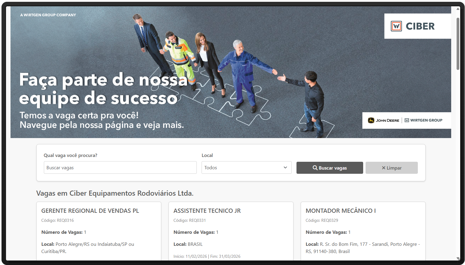 Portal do candidato com triagem por IA